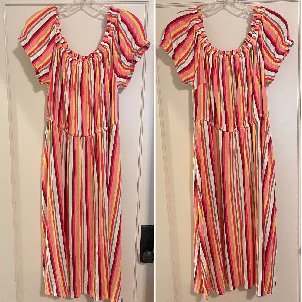 Lane Bryant scoopneck striped sundress with pockets! NWT Size 18/20